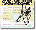 Chris' Autographed Wolverhampton Ticket