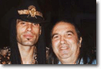 Italian bluesman Joe Valeriano with Eric at Vallemaggia Magic Blues 2003